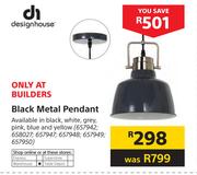 Design House Black Metal Pendant