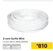  2-Core Surfix Wire 1.5mmX100m White