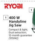 Ryobi 400W Handyline Jig Saw-Each