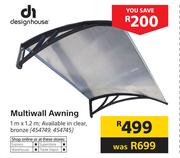 Design House Multiwall Awning 1m x 1.2m