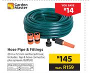 Garden Master Hose Pipe & Fittings 20m x 12mm