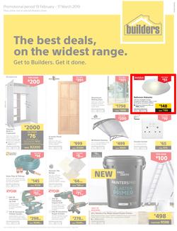 Builders Inland : The Best Deals On The Widest Range (19 Feb - 17 March 2019), page 1