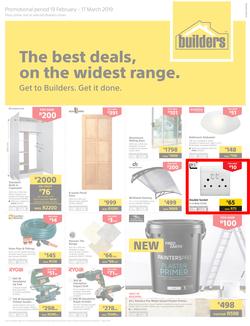 Builders Inland : The Best Deals On The Widest Range (19 Feb - 17 March 2019), page 1