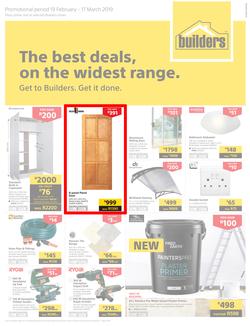Builders Inland : The Best Deals On The Widest Range (19 Feb - 17 March 2019), page 1