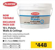Plascon 10Ltr Polvin Walls & Ceilings(White)