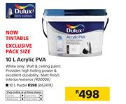 Dulux 10Ltr Acrylic PVA(White)