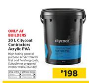 20Ltr Citycoat Contractors Acrylic PVA