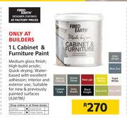 Fired Earth 1Ltr Cabinet & Furniture Paint
