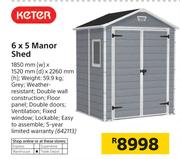 Keter 6 x 5 Manor Shed