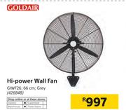 Goldair 66cm Hi Power Grey Wall Fan GIWF26