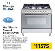 Elba Gas/Electric Stove & Electric Oven