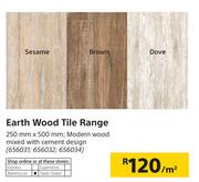 Earth Wood Tile Range 250mm x 500mm-Per Sqm