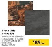 Tirano Slate Tile Range 350mm x 350mm-Per Sqm