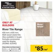 Fired Earth River Tile Range 430mm x 430mm-Per Sqm