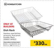 Home & Kitchen Dish Rack Black-Each