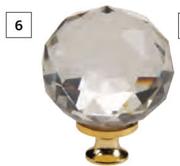 Gold Crystal Knob Base