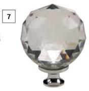 Crystal Knob Chrome Base