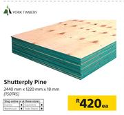 York Timbers Shutterply Pine 2440mmX1220mmX18mm-Each