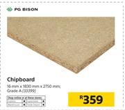 PG Bison Chipboard 16mmX1830mmX2750mm Grade A