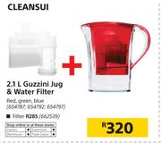 Cleansui 2.1Ltr Guzzini Jug & Water Filter