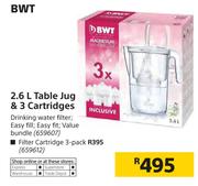 BWT 2.6Ltr Table Jug & 3 Cartridges