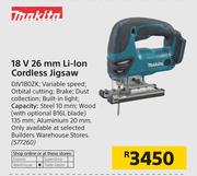 Makita 18V 26mm Li-Ion Cordless Jigsaw