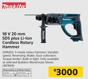 Makita 18V 20mm SDS Plus Li-Ion Cordless Rotary hammer