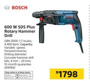 Bosch 600W SDS Plus Rotary Hammer Drill