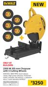 Dewalt 2300W 355mm Chopsaw With 5 Cutting Wheels