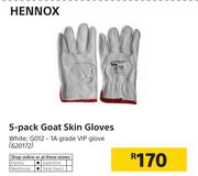 Hennox 5 Pack Goat Skin Gloves