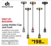 Designhouse Lamp Holder Cup And Cord-Each