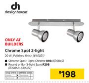 Designhouse 20W Chrome Spot 2-Light