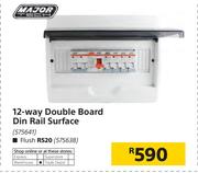 Major 12 Way Board Din Rail Flush