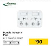 Crabtree Double Industrial Plug 2X16Amp White