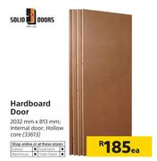Solid Doors Hardboard Door 2032mmX813mm-Each