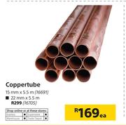 Coppertube 15mmX5.5m-Each