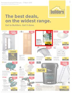Builders KZN & EL : The Best Deals On The Widest Range (19 Feb - 17 March 2019), page 1