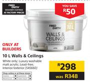 Fired Earth 10Ltr Walls & Ceilings