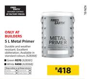 Fired Earth 5Ltr Metal Primer Green