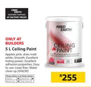 Fired Earth 5Ltr Ceiling Paint