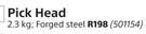 Builders Pick Head 2.3Kg Forged Steel