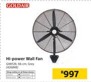 Goldair 66cm Hi Power Grey Wall Fan