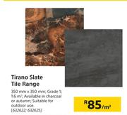Tirano Slate Tile Range-350mm x 350mm Per Sqm