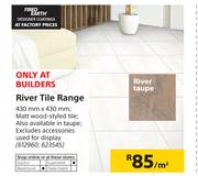Fired Earth River Tile Range-430mm x 430mm Per Sqm