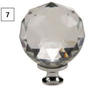 Crystal Knob Chrome Base
