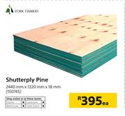 York Timbers Shutterply Pine-2440mm x 1220mm x 18mm Each
