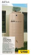 JoJo Tanks 1000Ltr Pump Ready Slimline Tank-1850mm x 760mm