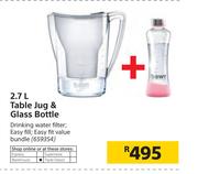 2.7Ltr Table Jug & Glass Bottle