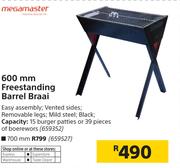 Megamaster 700mm Freestanding Barrel Braai