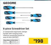 Gedore 6 Piece Screwdriver Set